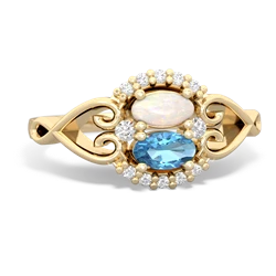 Opal Love Nest 14K Yellow Gold ring R5860