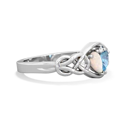 Opal Celtic Love Knot 14K White Gold ring R5420