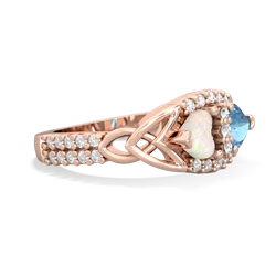 Opal Sparkling Celtic Knot 14K Rose Gold ring R2645