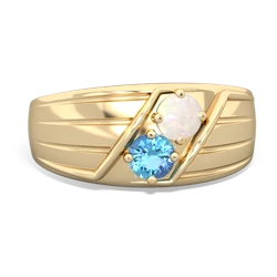 Opal Men's Streamline 14K Yellow Gold ring R0460