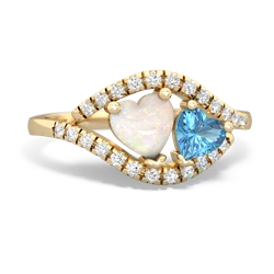 Opal Mother And Child 14K Yellow Gold ring R3010