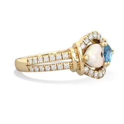 Opal Art-Deco Keepsake 14K Yellow Gold ring R5630