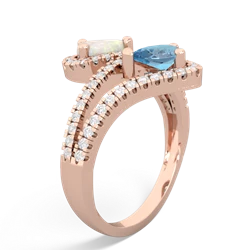 Opal Diamond Dazzler 14K Rose Gold ring R3000