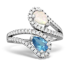 Opal Diamond Dazzler 14K White Gold ring R3000