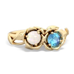 Opal Rose Garden 14K Yellow Gold ring R5510