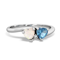 Opal Sweethearts 14K White Gold ring R5260