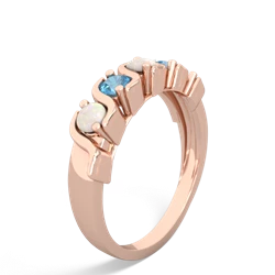 Opal Anniversary Band 14K Rose Gold ring R2089