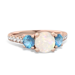 Opal Pave Trellis 14K Rose Gold ring R5500