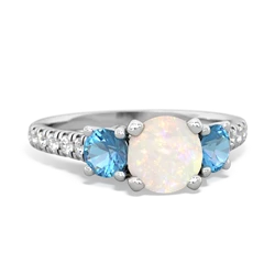 Opal Pave Trellis 14K White Gold ring R5500