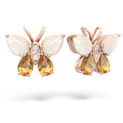 Opal Butterfly 14K Rose Gold earrings E2215