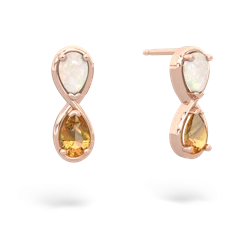 Opal Infinity 14K Rose Gold earrings E5050