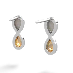 Opal Infinity 14K White Gold earrings E5050