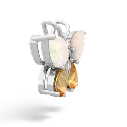 Opal Butterfly 14K White Gold pendant P2215