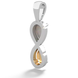 Opal Infinity 14K White Gold pendant P5050