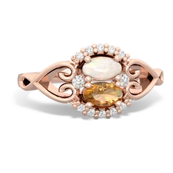 Opal Love Nest 14K Rose Gold ring R5860