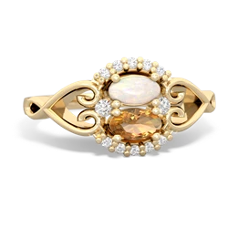 Opal Love Nest 14K Yellow Gold ring R5860