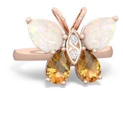 Opal Butterfly 14K Rose Gold ring R2215