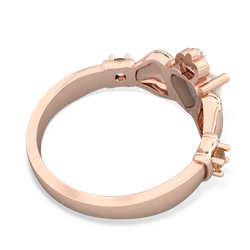 Opal Claddagh Keepsake 14K Rose Gold ring R5245