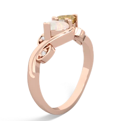 Opal Floral Elegance 14K Rose Gold ring R5790