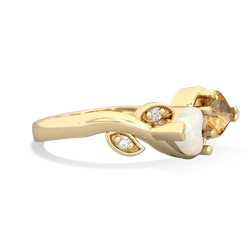 Opal Floral Elegance 14K Yellow Gold ring R5790