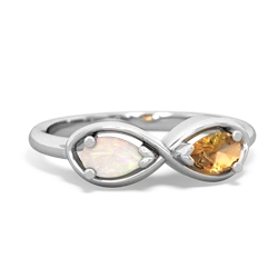Opal Infinity 14K White Gold ring R5050
