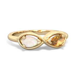 Opal Infinity 14K Yellow Gold ring R5050