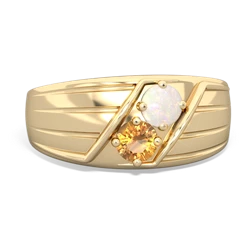 Opal Men's Streamline 14K Yellow Gold ring R0460