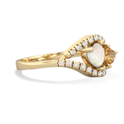 Opal Mother And Child 14K Yellow Gold ring R3010