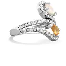 Opal Diamond Dazzler 14K White Gold ring R3000