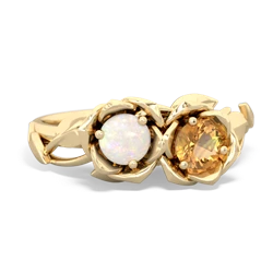 Opal Rose Garden 14K Yellow Gold ring R5510