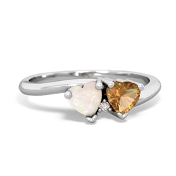 Opal Sweethearts 14K White Gold ring R5260