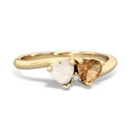 Opal Sweethearts 14K Yellow Gold ring R5260