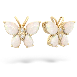 Opal Butterfly 14K Yellow Gold earrings E2215