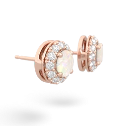 opal halo earrings