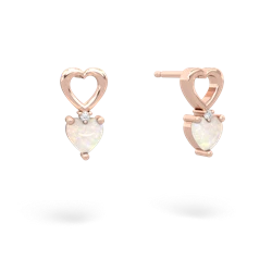 Opal Four Hearts 14K Rose Gold earrings E2558