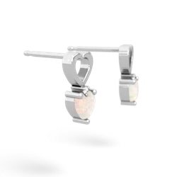 opal love earrings