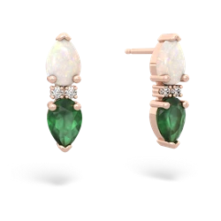 Opal Bowtie Drop 14K Rose Gold earrings E0865