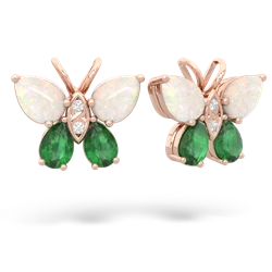 Opal Butterfly 14K Rose Gold earrings E2215