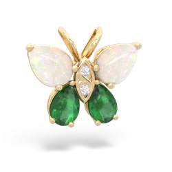 Opal Butterfly 14K Yellow Gold pendant P2215