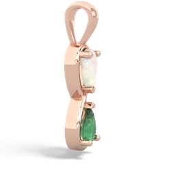 Opal Infinity 14K Rose Gold pendant P5050