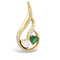 Opal Keepsake Curves 14K Yellow Gold pendant P5450