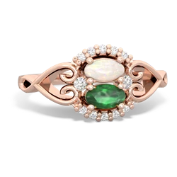 Opal Love Nest 14K Rose Gold ring R5860