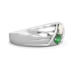 Opal Men's Streamline 14K White Gold ring R0460