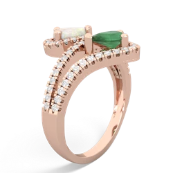 Opal Diamond Dazzler 14K Rose Gold ring R3000