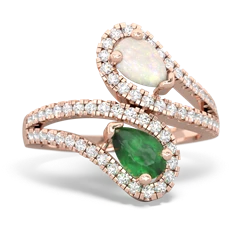 Opal Diamond Dazzler 14K Rose Gold ring R3000