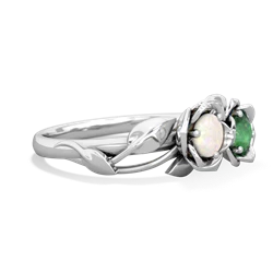 Opal Rose Garden 14K White Gold ring R5510