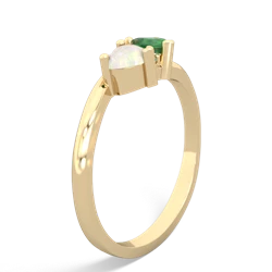 Opal Sweethearts 14K Yellow Gold ring R5260