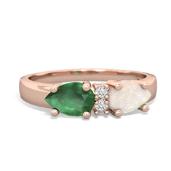 Opal Pear Bowtie 14K Rose Gold ring R0865