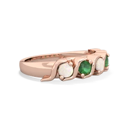 Opal Anniversary Band 14K Rose Gold ring R2089