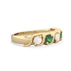 Opal Anniversary Band 14K Yellow Gold ring R2089